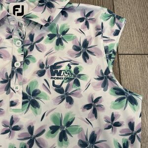 Footjoy Golf Polo‎ Womens XS AOP Tropical Pattern Outdoors Waste Management NWT